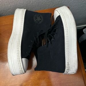 Black and off White Converse